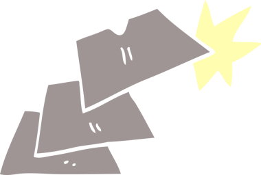 Bir insan tarafından çizilmiş iş bıçağı çizimleri.