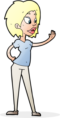 Bir insan tarafından çizilmiş karikatür kadın.