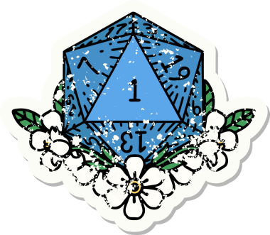 Doğal bir zarın grunge sticker 'ı bir insan tarafından çizilmiş çiçek elementleriyle yuvarlanıyor.