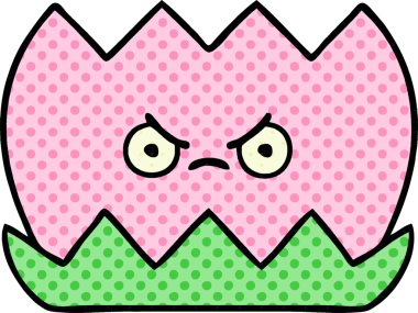 Bir insan tarafından çizilmiş bir nilüfer çiçeği çizgi filmi.