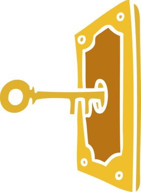 Bir insan tarafından çizilmiş bir kapı kolu karalaması.