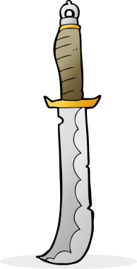 Bir insan tarafından çizilmiş bir kılıç.