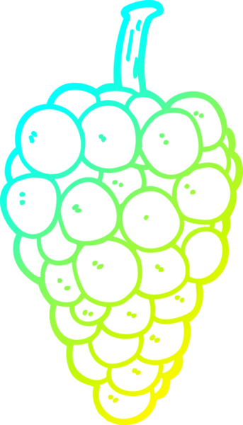 Bir insan tarafından çizilmiş bir karikatürün soğuk gradyan çizimi.