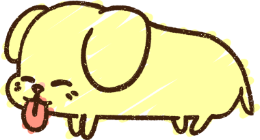 Bir insan tarafından çizilmiş şirin köpek tebeşiri.