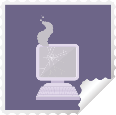 Kırık bilgisayar grafiği bir insan tarafından çizilmiş.