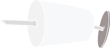 Bir insan tarafından çizilmiş düz renk karikatür tıbbi şırınga