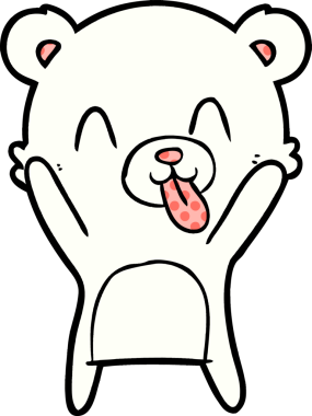 Bir insan tarafından çizilmiş kutup ayısı karikatürü