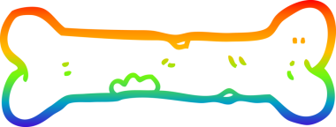 gökkuşağı gradyan çizimi bir insan tarafından çizilmiş bir karikatür kemiği