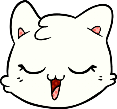 bir insan tarafından çizilmiş kedi yüzü.