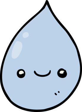 bir insan tarafından çizilmiş yağmur damlası.