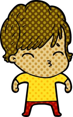 Bir insan tarafından çizilmiş bir çizgi film kadını.