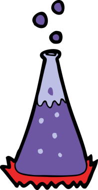 bir insan tarafından çizilmiş karikatür bilim deneyi