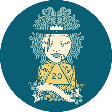 Retro Dövme Tarzı İnsan Barbarlığı Bir insan tarafından çizilmiş 20 zar ile