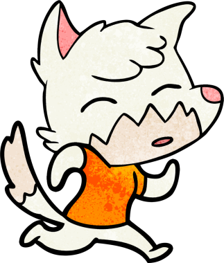 bir insan tarafından çizilmiş tilki çizgi filmi