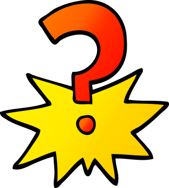 bir insan tarafından çizilmiş vektör gradyan çizim soru işareti