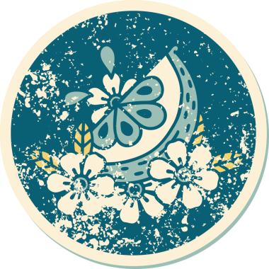 Bir insan tarafından çizilmiş dekoratif bir limon desenli dövme stili.