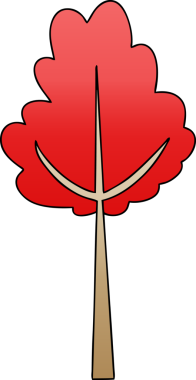 Düşerken bir insan tarafından çizilen gölgeli çizgi film ağacı.