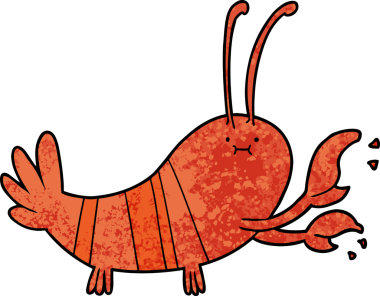 Bir insan tarafından çizilmiş ıstakoz.