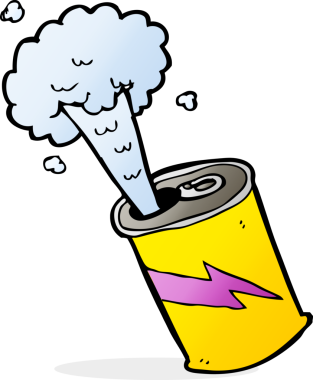 Bir insan tarafından çizilmiş gazoz kutusu.