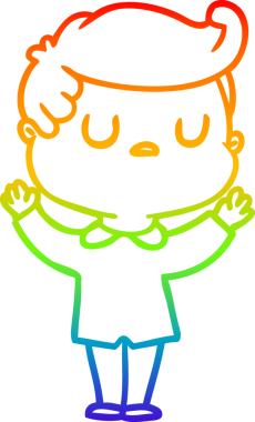 gökkuşağı gradyan çizgi çizimi bir insan tarafından çizilmiş bir karikatür ilgisiz adam