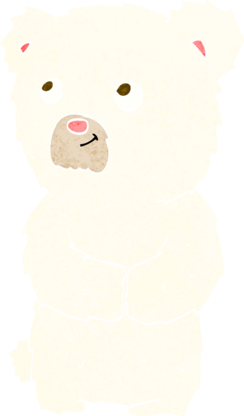 bir insan tarafından çizilmiş kutup ayısı yavrusu.