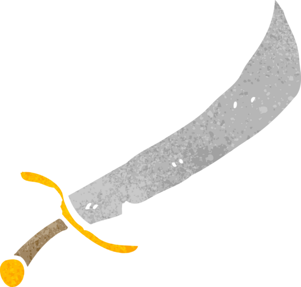 Bir insan tarafından çizilmiş bir kılıç.