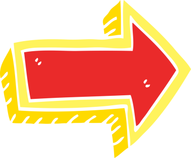 Bir insan tarafından çizilmiş karalama oku.