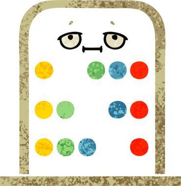 Bir insan tarafından çizilmiş abaküsün retro illüstrasyon tarzı karikatürü