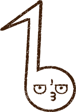 Bir insan tarafından çizilmiş müzikal defter kömürü çizimi