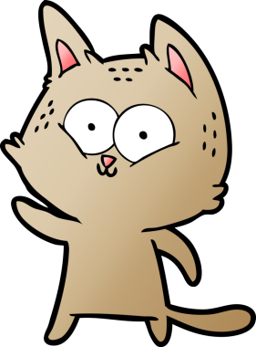 Bir insan tarafından çizilen çizgi film kedisi.