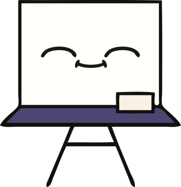 Bir insan tarafından çizilmiş beyaz bir karikatür.