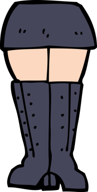 bir insan tarafından çizilmiş karikatür bacakları