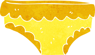 Bir insan tarafından çizilmiş iç çamaşırı.