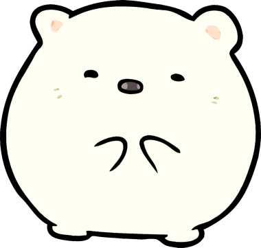 Bir insan tarafından çizilmiş şirin bir kutup ayısı.