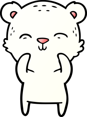 Bir insan tarafından çizilmiş kutup ayısı karikatürü