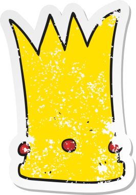 Bir insan tarafından çizilmiş, karikatür gibi uzun bir taç.