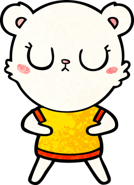 Bir insan tarafından çizilmiş kutup ayısı karikatürü