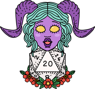 Retro Dövme Biçimi Bir insan tarafından çizilmiş doğal yirmi zar atışıyla düzenleme