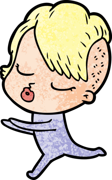 Bir insan tarafından çizilmiş güzel hippi kız.