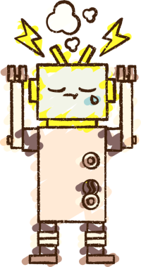 Bir insan tarafından çizilen robot tebeşiri.