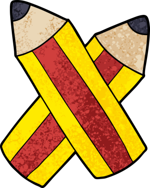 Bir insan tarafından çizilmiş karikatür kalemleri.