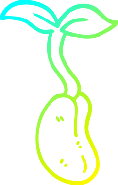 Bir insan tarafından çizilmiş bir karikatürün soğuk gradyan çizimi