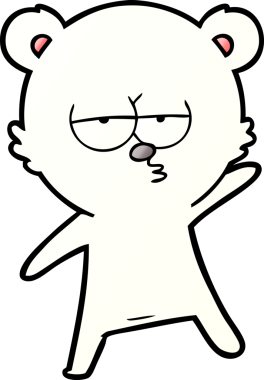 Bir insan tarafından çizilmiş kutup ayısı karikatürü