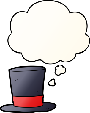 Düşünce baloncuklu çizgi film şapkası bir insan tarafından çizilmiş.