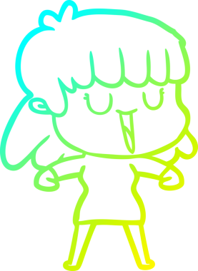 Bir insan tarafından çizilmiş bir karikatür kadın çizimi.