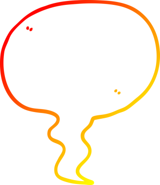 Bir insan tarafından çizilmiş bir karikatür konuşma baloncuğunun sıcak çizgi çizimi