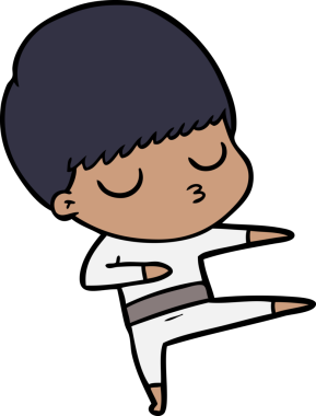 Bir insan tarafından çizilmiş sakin çocuk çizgi filmi.