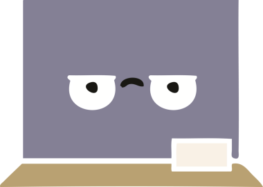 Bir insan tarafından çizilmiş düz renk retro karikatürü