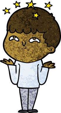 çizgi film bir insan tarafından çizilmiş hayret verici çocuk.