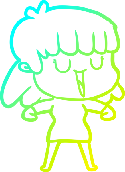 Bir insan tarafından çizilmiş bir karikatür kadın çizimi.